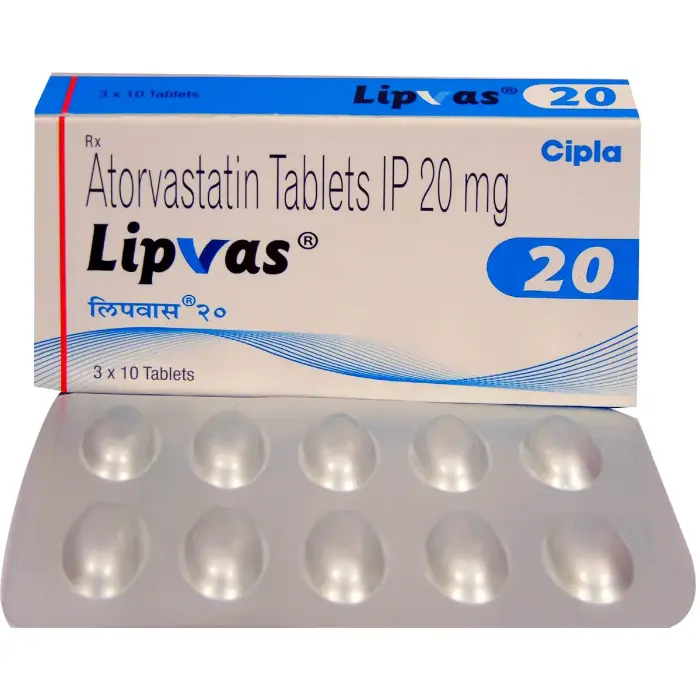 Lipvas (Atorvastatin) 20 Mg Tablet
